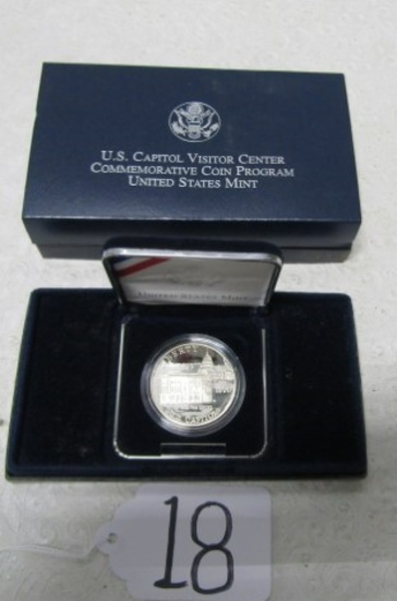 2001 - P Capitol Visitor Center Commemorative Proof Silver Dollar Coin