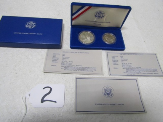 1986 - S United States Liberty Proof Coins From The U S Mint