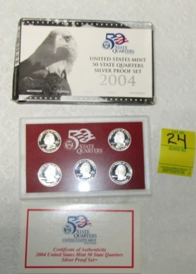 2004 - S State Quarters U. S. Mint Silver Proof Set