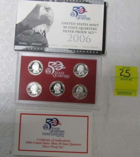 2006 - S State Quarters U. S. Mint Silver Proof Set