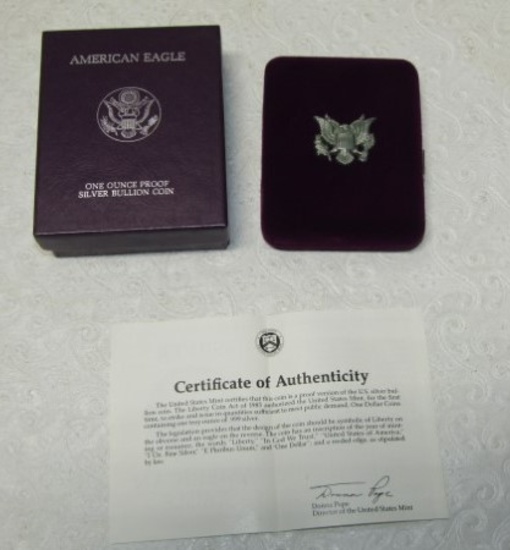 1987 - S American Eagle 1 Ounce Proof Silver Bullion Coin