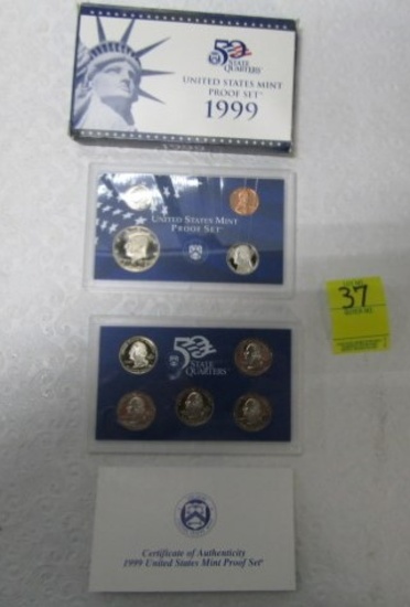 1999 - S Five State Proof Quarters And Proof Set
