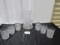Star Of David Cut Crystal Pitcher And 6 Matching Glasses