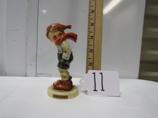 Vtg Hummel " March Winds " 5" Porcelain Figurine