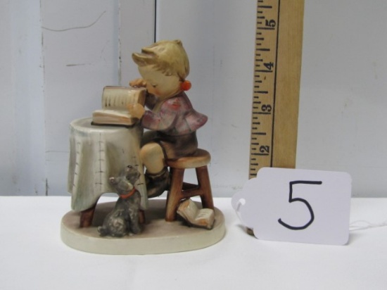 Vtg 1955 Hummel " Little Bookeeper " 4 3/4" Porcelain Figurine