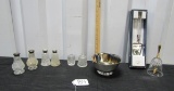 Revere Reproduction Bowl, Salt And Pepper Shakers, Creamer And Sugar Bowl,