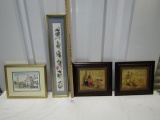 Charleston, S C Meeting Street Print, 2 Wine Prints And A Hummingbird Print  (LOCAL PICK UP ONLY)
