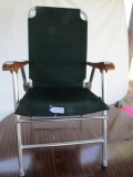 Folding Chair W/ Canvas Seat And Back And Chromed Metal Frame (Local Pick Up Only)