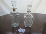 2 Nice Lead Crystal Liquor Decanters