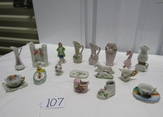 Vtg Mid Century Lot Of Small Porcelain Figures Marked Occupied Japan And Japan