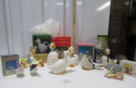 Large Lot Of Ceramic Geese And Ducks (LOCAL PICK UP ONLY)
