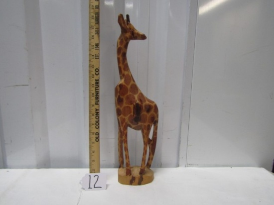 Vtg Carved Giraffe Made In Kenya