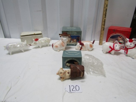 Lot Of Ceramic Pigs W/ Boxes