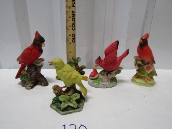3 Vtg Porcelain Bird Figurines