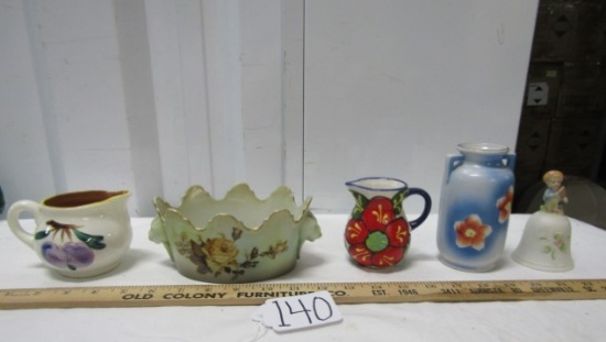 Vtg Stangl Pottery Creamer, Porcelain Bowl Made In Japan, Delrio Salado Creamer,