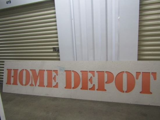 2 Very Large Home Depot Metal Framed Metal Signs (LOCAL PICK UP ONLY)