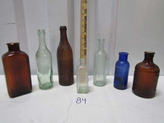 Lot Of 7 Antique Bottles