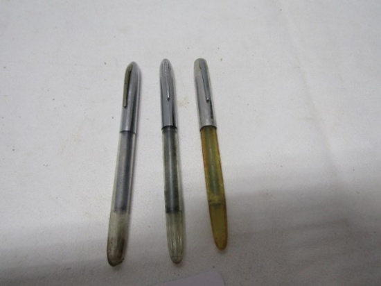 2 Vtg Sheaffer And 1 Wearever Fountain Pens