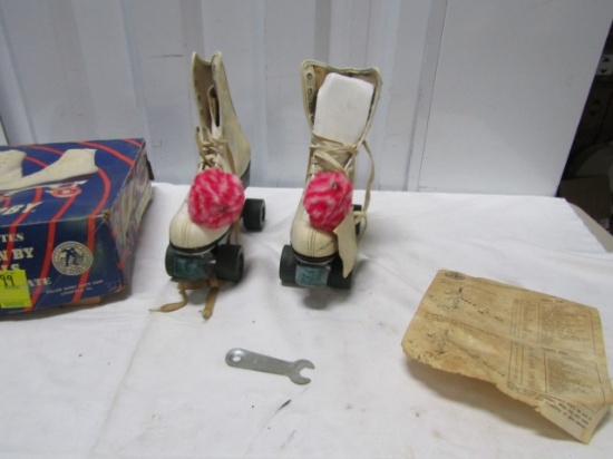 Vtg Roller Derby Skates W/ Box, Wrench And Instructions