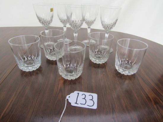 Lot Of Crystal Stemware And Matching Cocktail Glasses