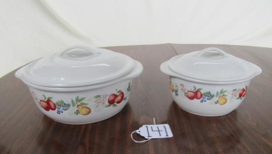 Nice Corelle Coordinates Stoneware Lidded Casseroles