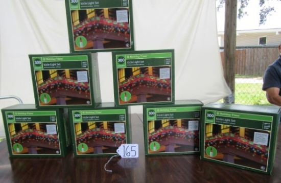 7 New In The Box 300 Count, 18' Icicle Light Sets