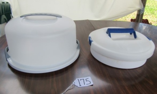 Sterilite Cake Holder And A Deviled Egg Holder