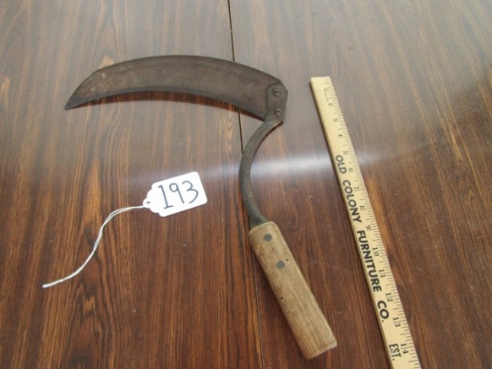 Vtg Wood Handle Sickle