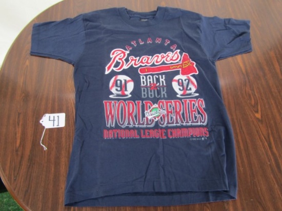 Vtg 1992 Atlanta Braves T - Shirt Commemorating Their Back To Back