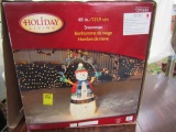 Gently Used 4' Tall Lighted Yard Snowman