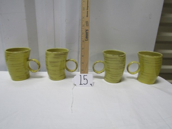 Set Of 4 Studio Nova Coffee Mugs In Samba Yellow