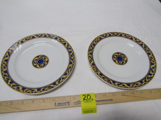 2 Vtg Rosenthal Classic Renaissance " Doria " Pattern Fine Porcelain Plates