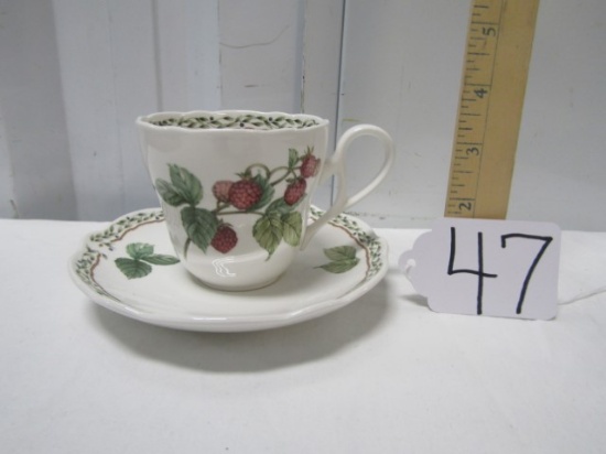 Noritake Primachino Porcelain Cup And Saucer In Royal Orchard Pattern