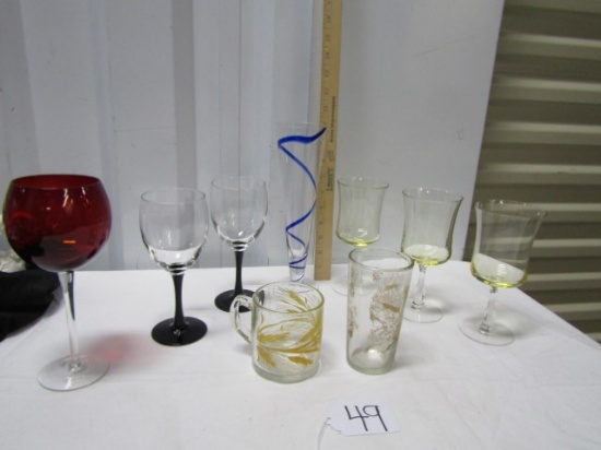 Lot Of Crystal Stemware And Wheat Glasses
