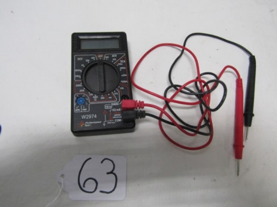 Performance Tool Model W2974 Electrical Testing Meter