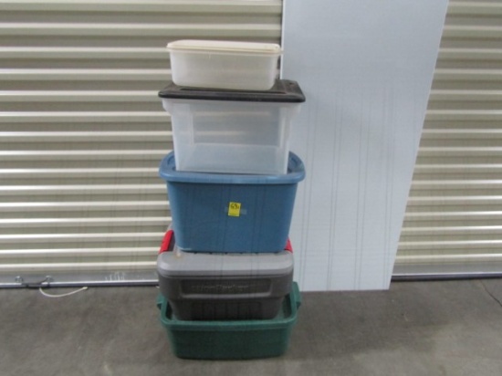 Lot Of 5 Various Size Storage Tubs (LOCAL PICK UP ONLY)