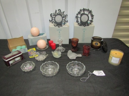 Nice Lot Of Candles And Candle Holders