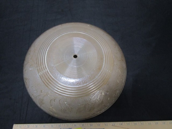 Vtg 1930s Light Pink 16" Glass Ceiling Light Cover