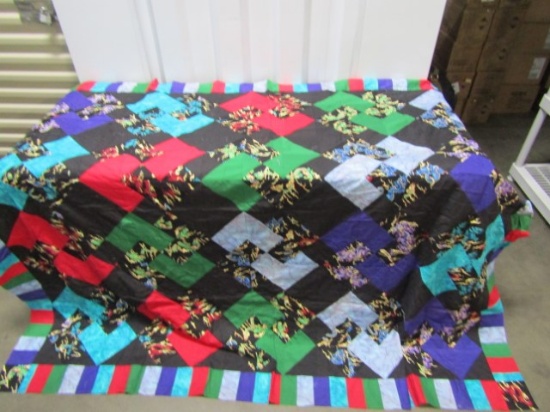 Handmade Patchwork Quilt Featuring Dragons