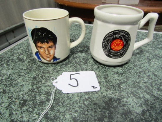 2 Elvis Pressley Porcelain Mugs