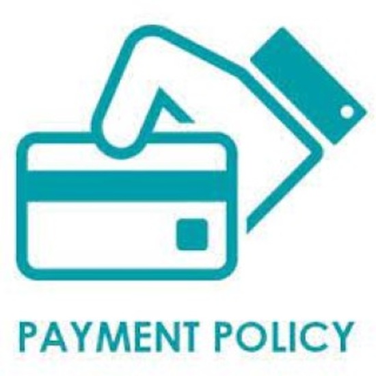 NEW PAYMENT POLICY - CASH OR CREDIT CARD