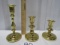 3 Baldwin Brass Candle Holders