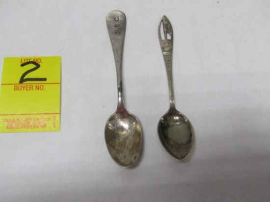 1 Antique And 1 Vtg Sterling Silver Spoons
