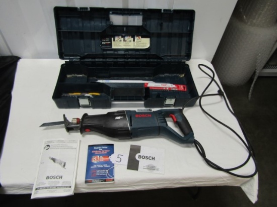 Bosch R S 15 Reciprocating Saw W/ Hard Plastic Case, Instructions, Blades, Etc