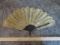 Antique Victorian Faux Feather Hand Fan