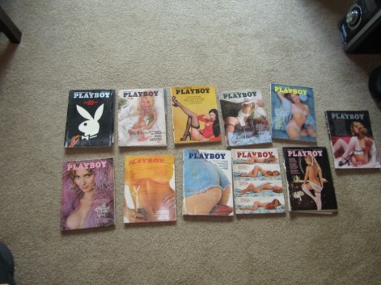 11 Vtg Playboy Magazines From 1974