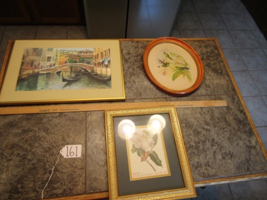 3 Framed And Matted Prints (LOCAL PICK UP ONLY)