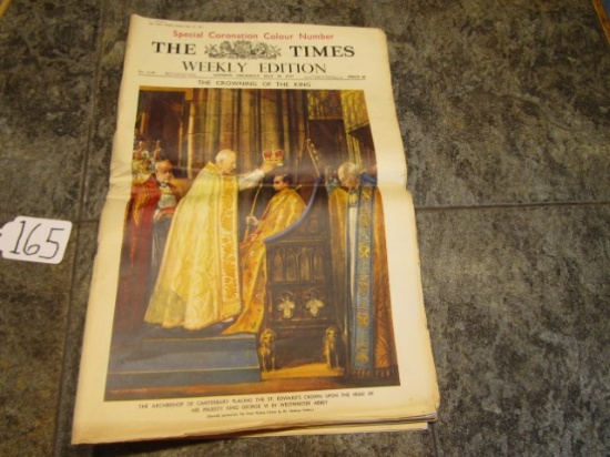 May 20, 1937 Newspaper From The Times In London Of The Coronation Of