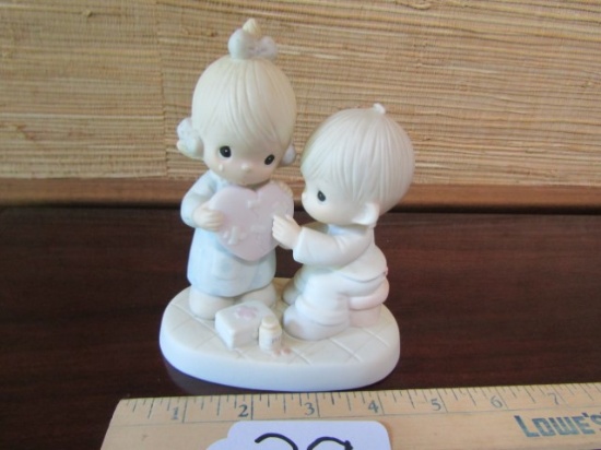 1986 Porcelain Precious Moments Figurine: He's The Healer Of Broken Hearts