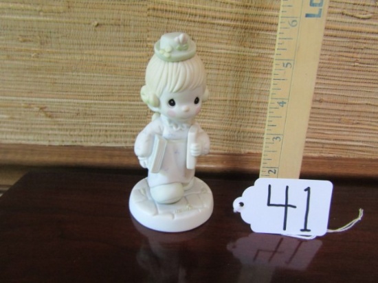 1987 Porcelain Precious Moments Figurine: Happy Days Are Here Again